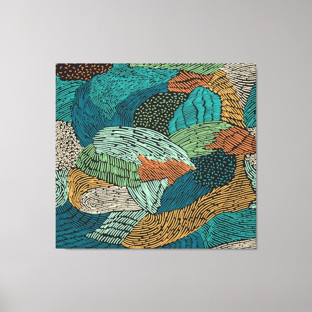 Abstract Grunge: Seamless Pattern Design. Canvas Print (Front)