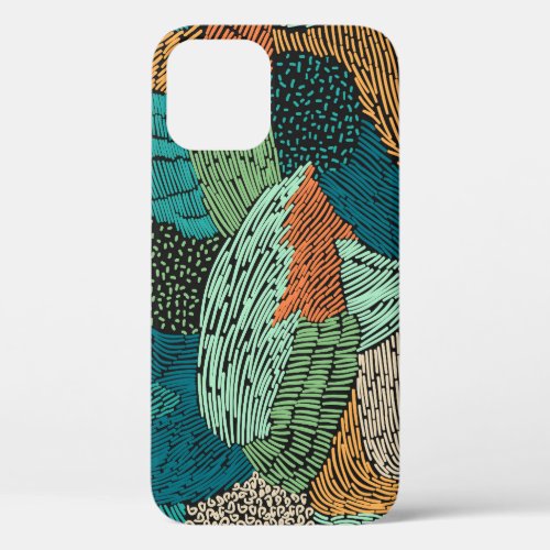 Abstract Grunge Seamless Pattern Design iPhone 12 Case