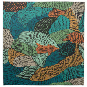 Abstract Grunge: Seamless Pattern Design. Cloth Napkin