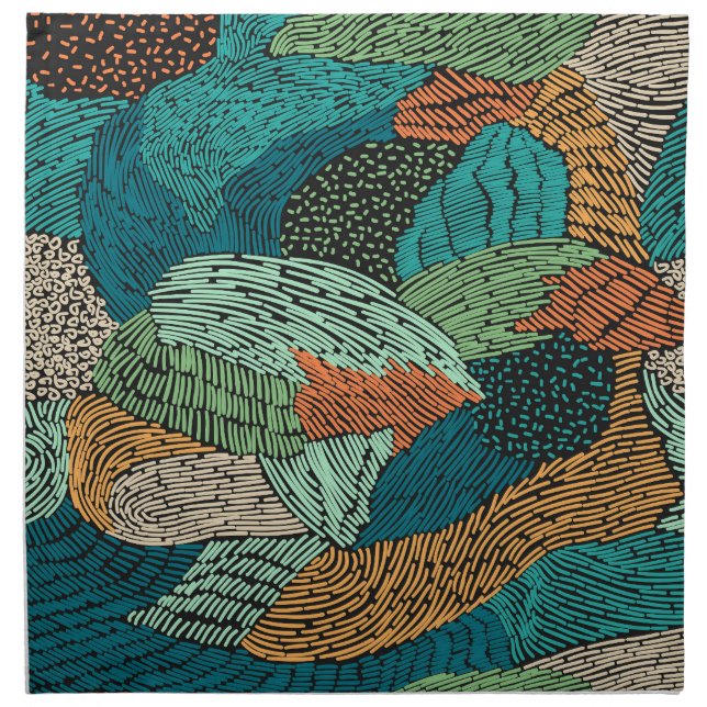 Abstract Grunge: Seamless Pattern Design. Cloth Napkin (Front)