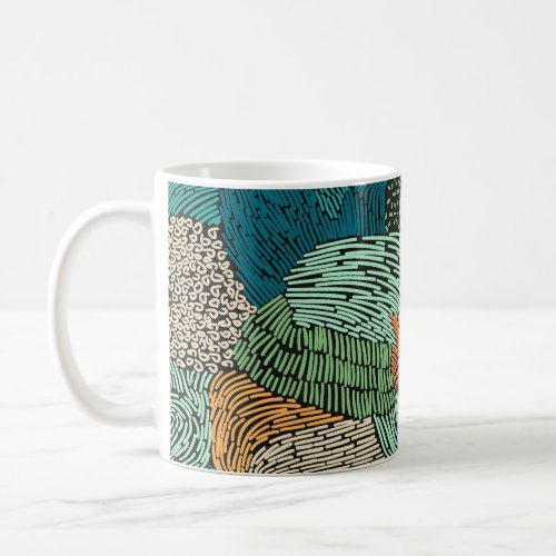 Abstract Grunge Seamless Pattern Design Coffee Mug