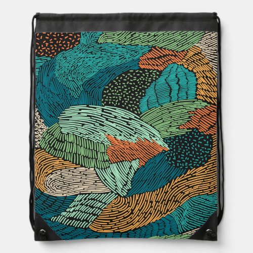 Abstract Grunge Seamless Pattern Design Drawstring Bag