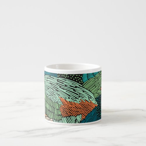 Abstract Grunge Seamless Pattern Design Espresso Cup