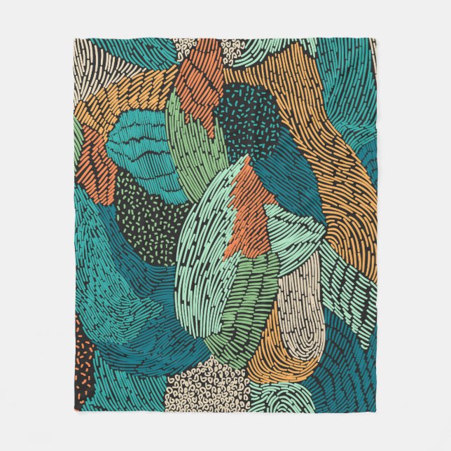 Abstract Grunge: Seamless Pattern Design. Fleece Blanket (Front)