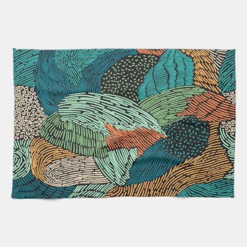 Abstract Grunge Seamless Pattern Design Kitchen Towel