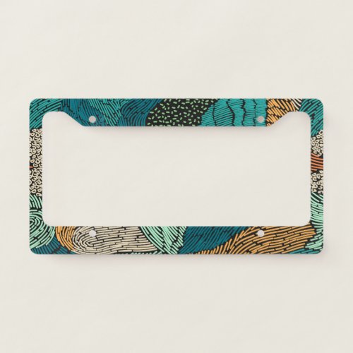 Abstract Grunge Seamless Pattern Design License Plate Frame