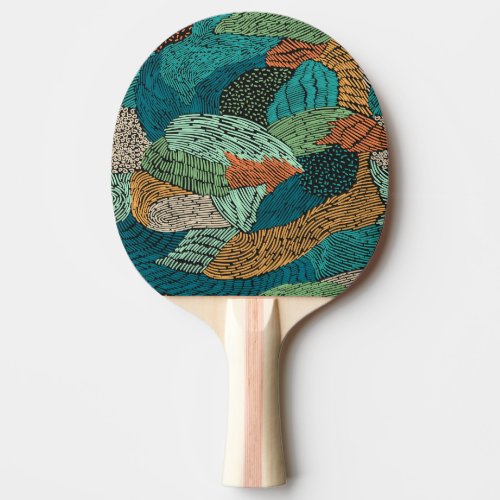 Abstract Grunge Seamless Pattern Design Ping Pong Paddle