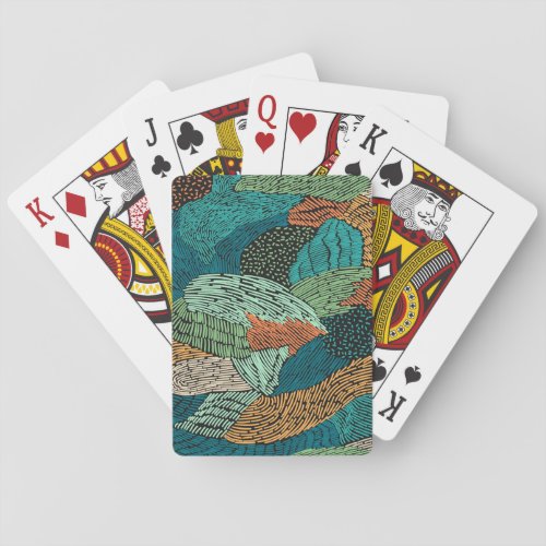 Abstract Grunge Seamless Pattern Design Playing Cards