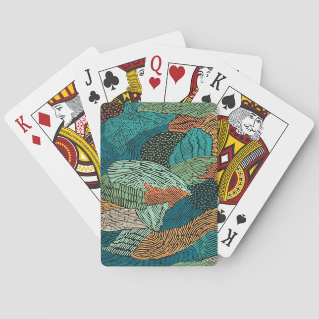 Abstract Grunge: Seamless Pattern Design. Poker Cards (Back)