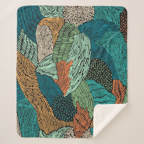 Abstract Grunge Seamless Pattern Design Sherpa Blanket