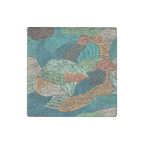 Abstract Grunge Seamless Pattern Design Stone Magnet