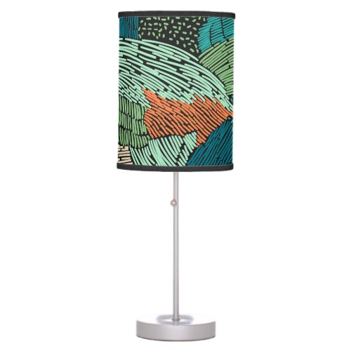 Abstract Grunge Seamless Pattern Design Table Lamp
