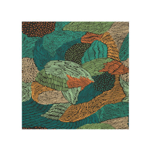 Abstract Grunge: Seamless Pattern Design. Wood Wall Art