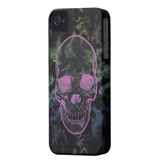 Abstract Grunge Skull Case-Mate iPhone Case (Back Left)