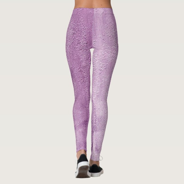 Abstract grunge stone texture leggings (Back)