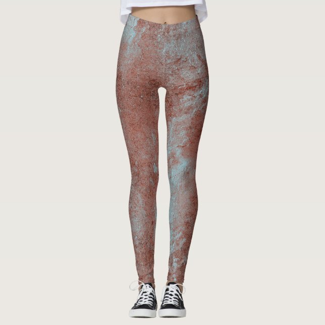 Abstract grunge texture leggings (Front)