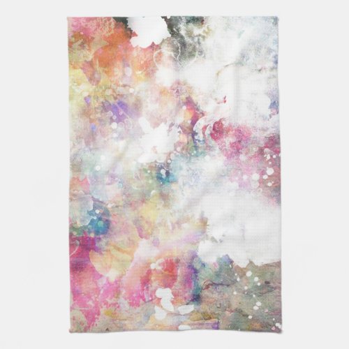 Abstract grunge texture with watercolor paint 2 kitchen towel