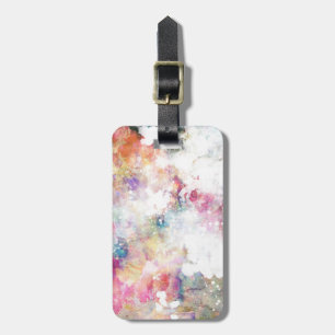 Abstract grunge texture with watercolor paint 2 luggage tag