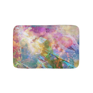 Abstract grunge texture with watercolor paint 3 bath mat