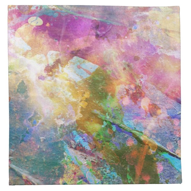 Abstract grunge texture with watercolor paint 3 napkin (Front)