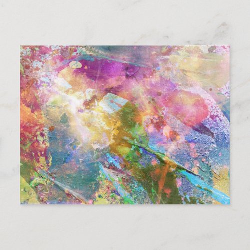 Abstract grunge texture with watercolor paint 3 postcard