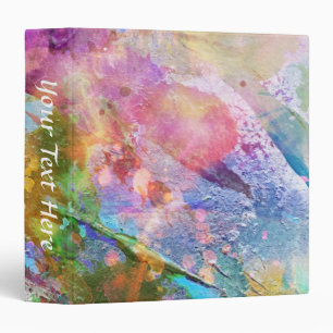 Abstract grunge texture with watercolor paint 3 ring binder