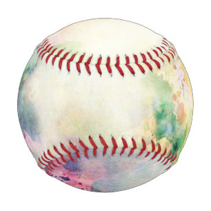 Abstract grunge texture with watercolor paint baseball