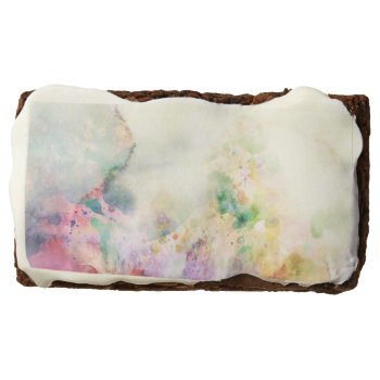 Abstract Grunge Texture With Watercolor Paint Chocolate Brownie by watercoloring at Zazzle