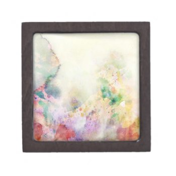 Abstract Grunge Texture With Watercolor Paint Gift Box by watercoloring at Zazzle
