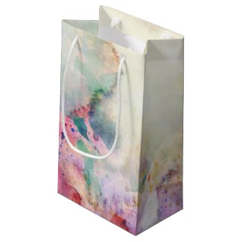 Abstract Grunge Texture With Watercolor Paint Small Gift Bag by watercoloring at Zazzle