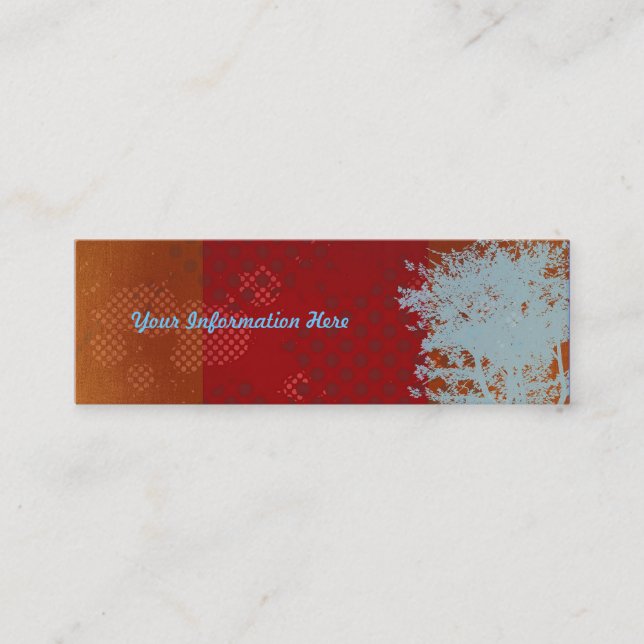 Abstract Grunge Tree Bookmark Business Cards (Front)