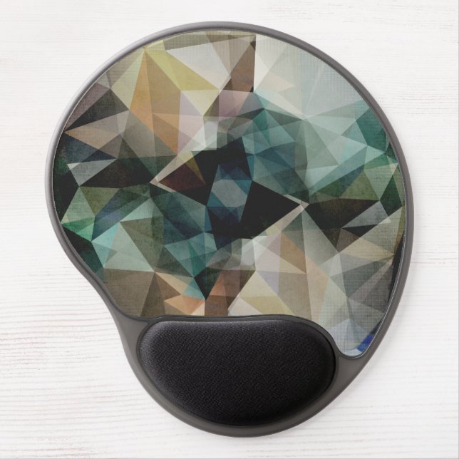 Abstract Grunge Triangles Gel Mouse Pad (Front)