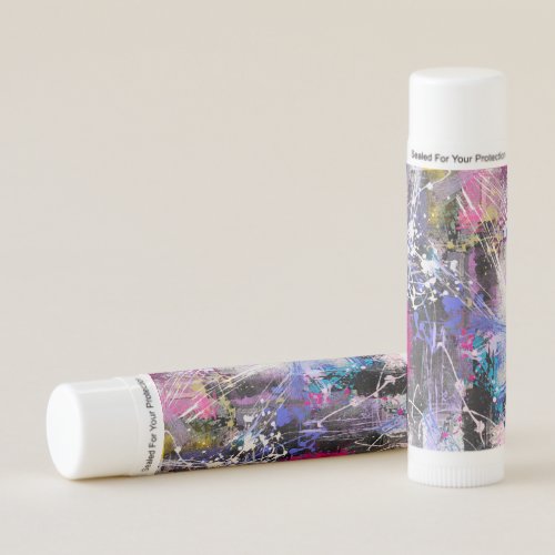 Abstract Grungy Colorful Paint Lip Balm