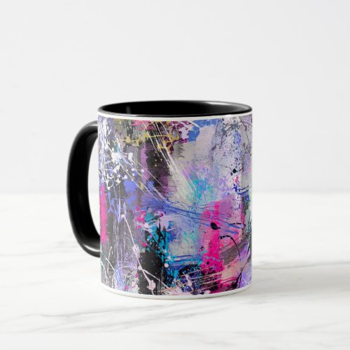 Abstract Grungy Colorful Paint Mug