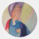 Abstract Guardian Angel Round Sticker | Zazzle