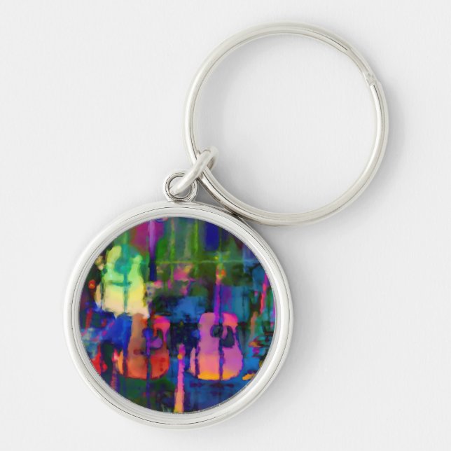 Abstract Guitar Design Keychain (Front)