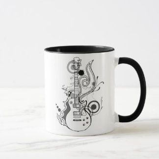 abstract guitar design mug