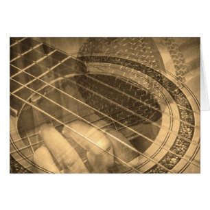 Abstract Guitar note card