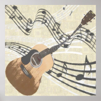 Abstract Guitar Poster
