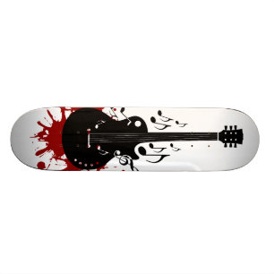 Abstract guitar Skateboard design
