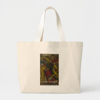 abstract guitarist 4 large tote bag