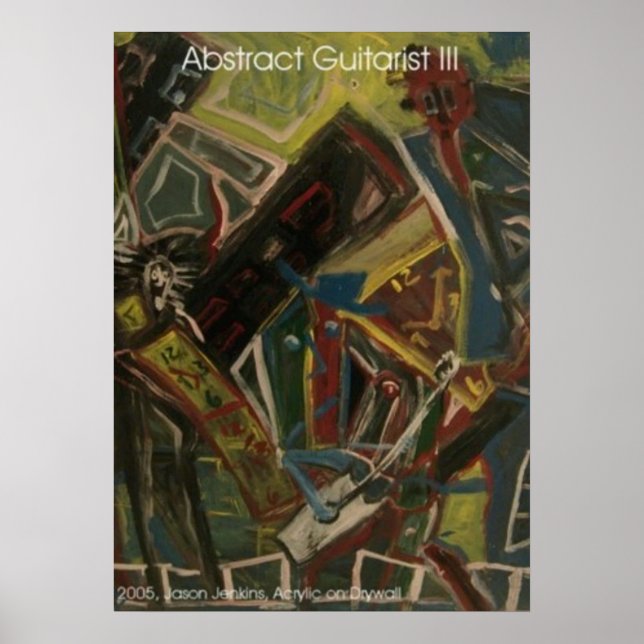 Abstract Guitarist III Poster (Front)