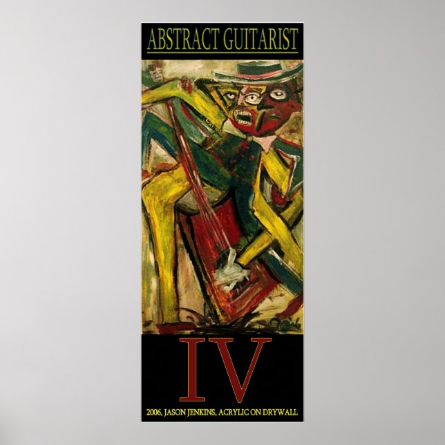 Abstract Guitarist IV Poster (Front)