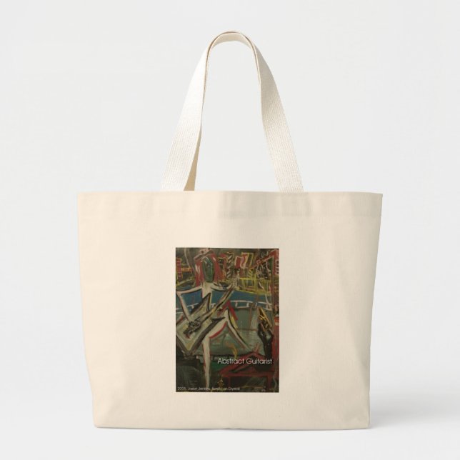 abstract guitarist large tote bag (Front)