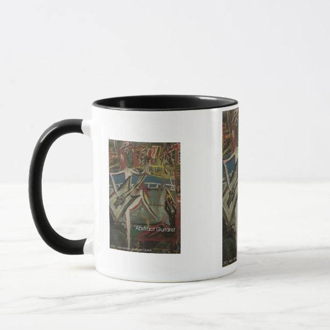abstract guitarist mug (Left)