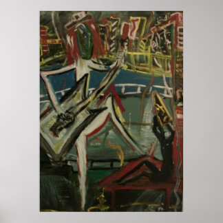 Abstract Guitarist Poster