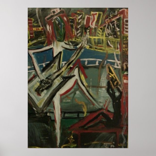 Abstract Guitarist Poster (Front)