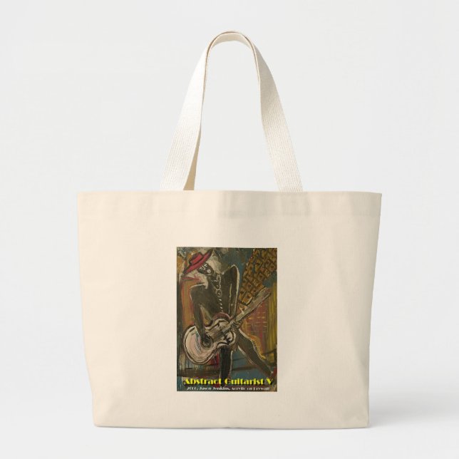 abstract guitarist V Large Tote Bag (Front)