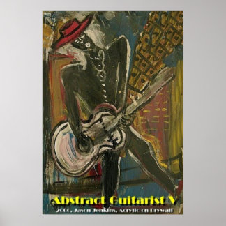 Abstract Guitarist V Poster