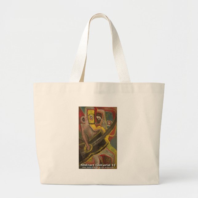 abstract guitarist VI Large Tote Bag (Front)